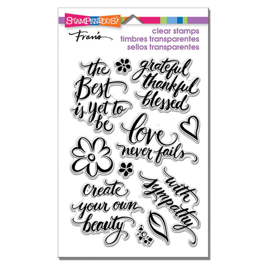 Stampendous Script Sayings Stamps