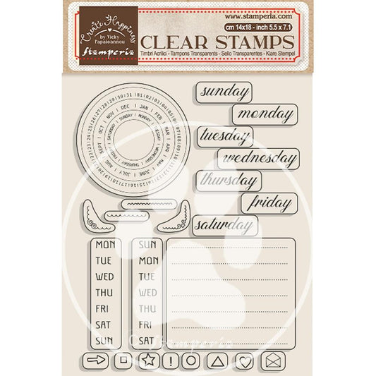 Stamperia Weekly Planner Stamp Set