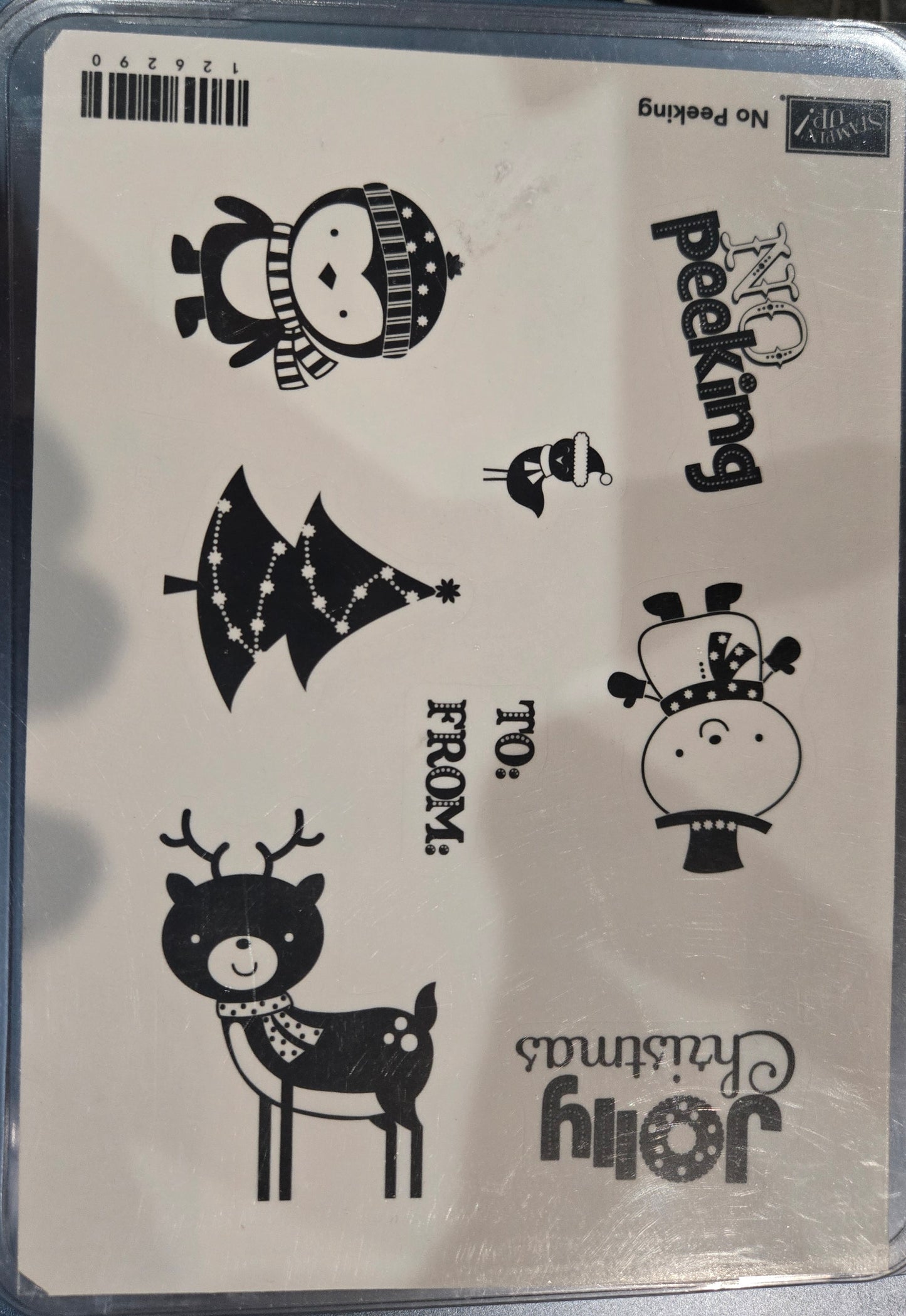 Stampin Up No Peeking Rubber Stamp Set