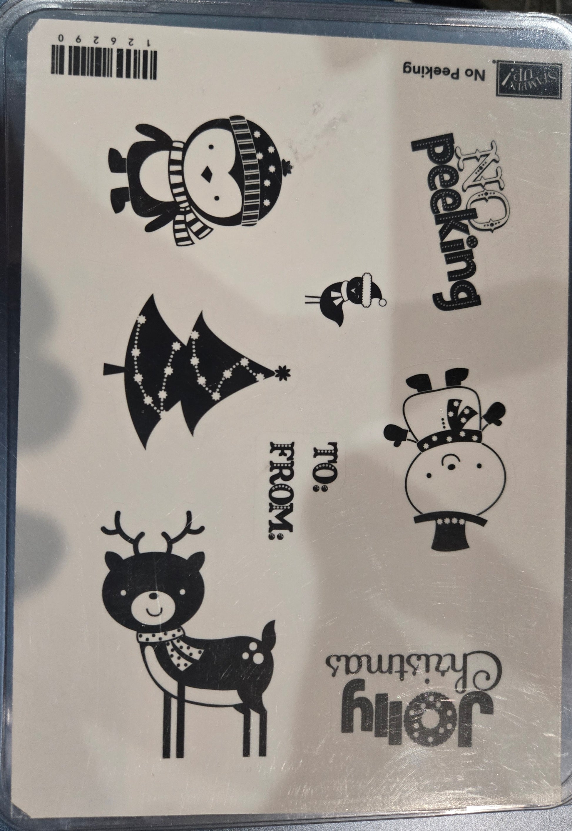 Stampin Up No Peeking Rubber Stamp Set