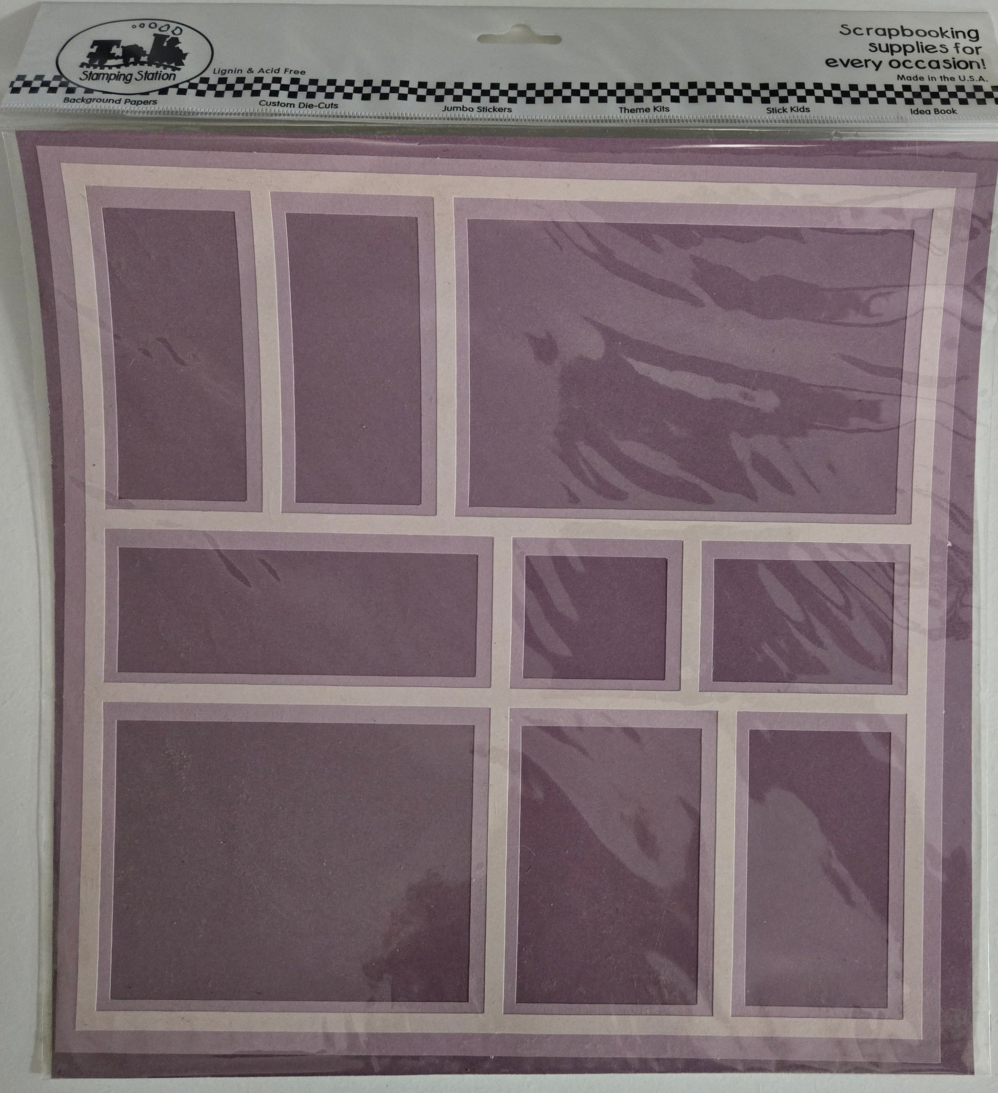 Stamping Station Purple Overlay Page Kit