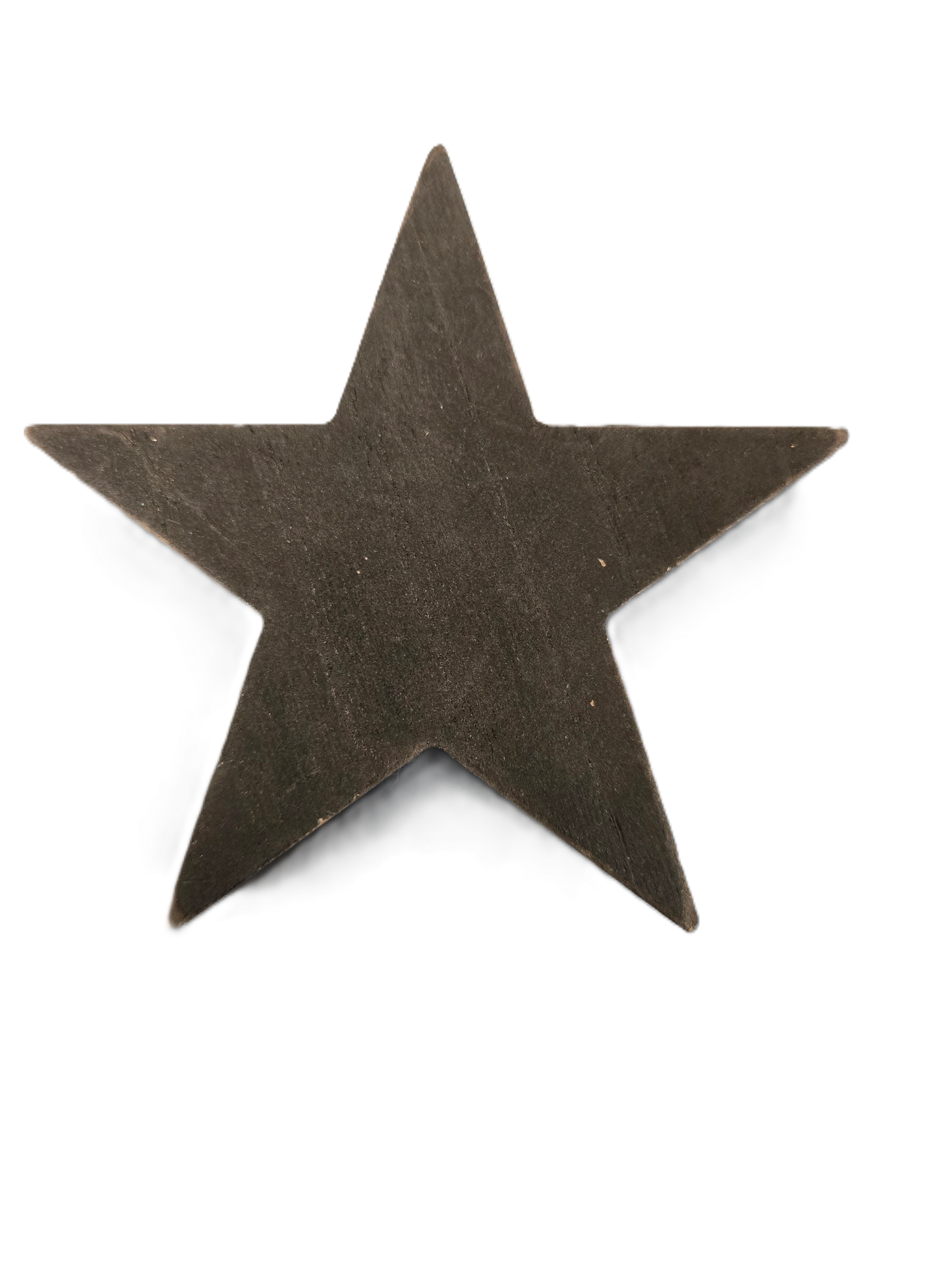 Black Star Shaped Wood Block Decor
