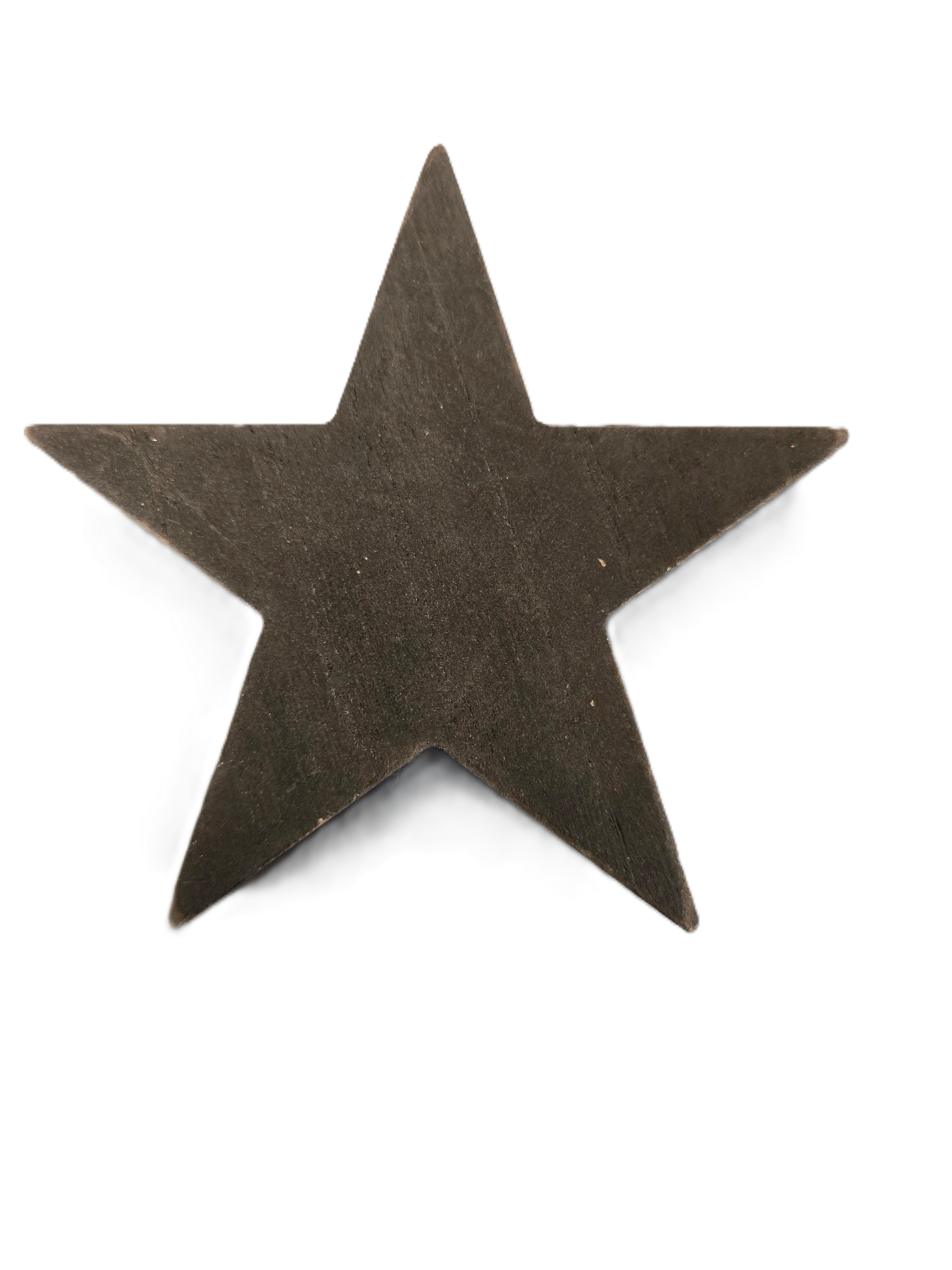 Black Star Shaped Wood Block Decor