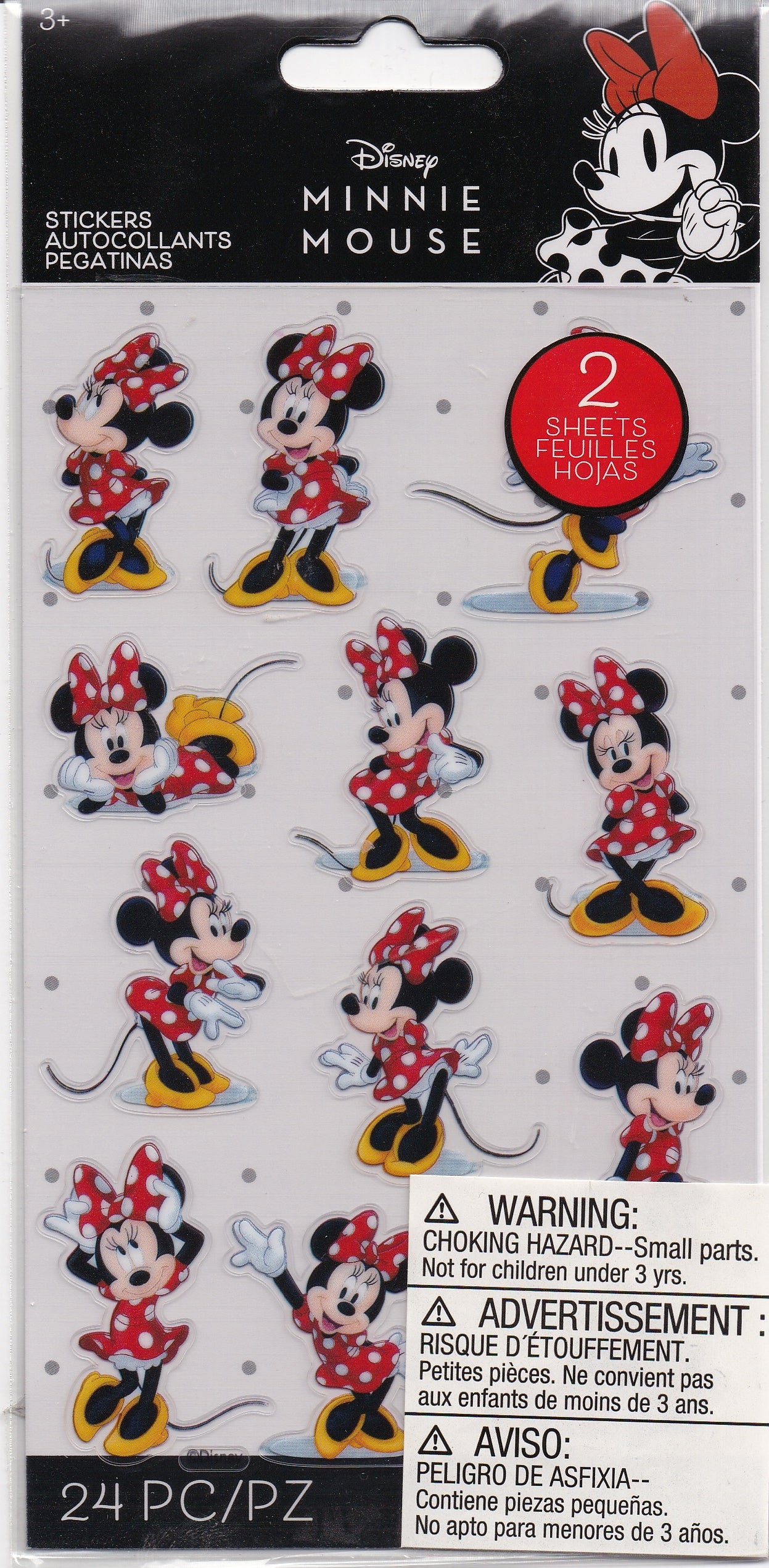 Minnie Mouse Polka Dot Stickers