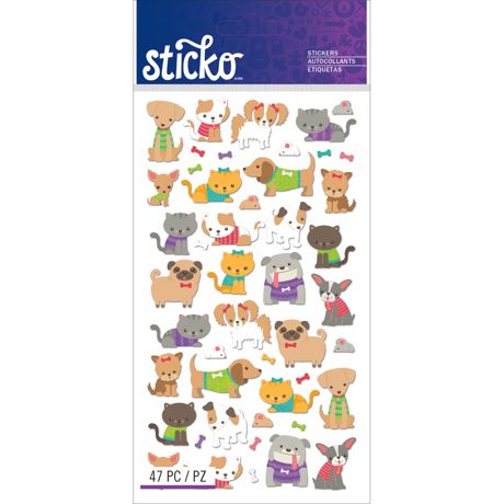 Classic Tiny Cats & Dogs Stickers