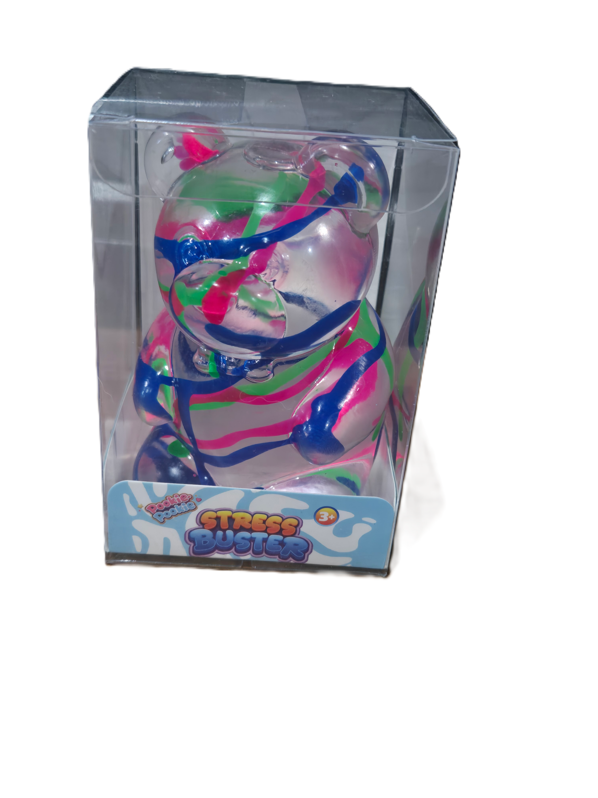 Stress Buster Gummy Bear Pink Green Blue Swirl