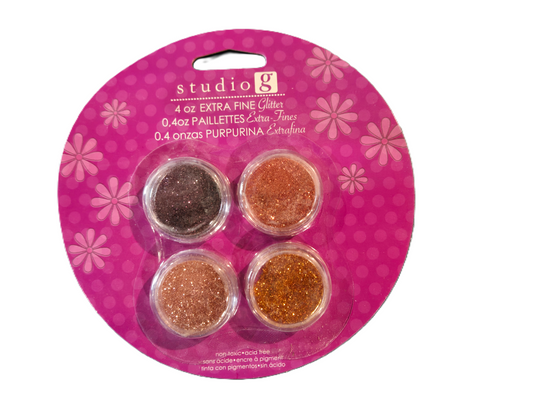 Studio G Extra Fine Glitter Browns Copper Orange