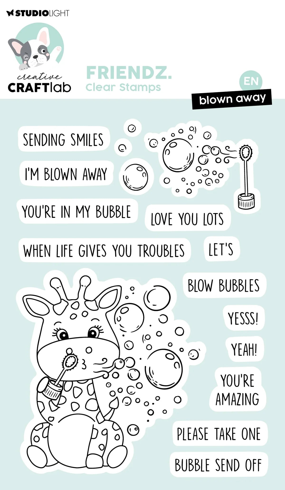 Studio Light Creative Craft Studio Friendz Blown Away Stamps
