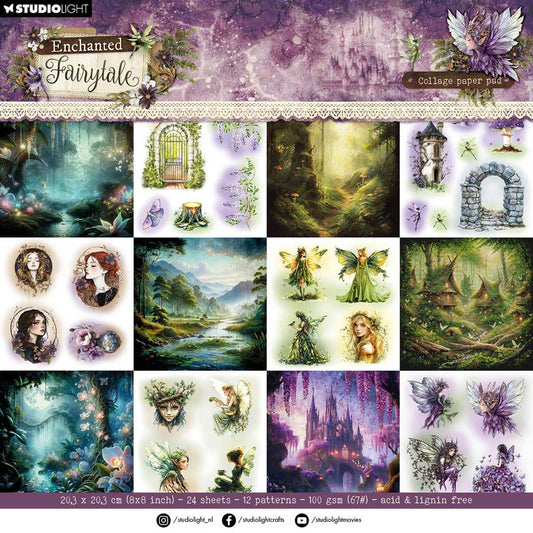 Studio Light Enchanted Fairytale 8x8 Collage Paper Pad