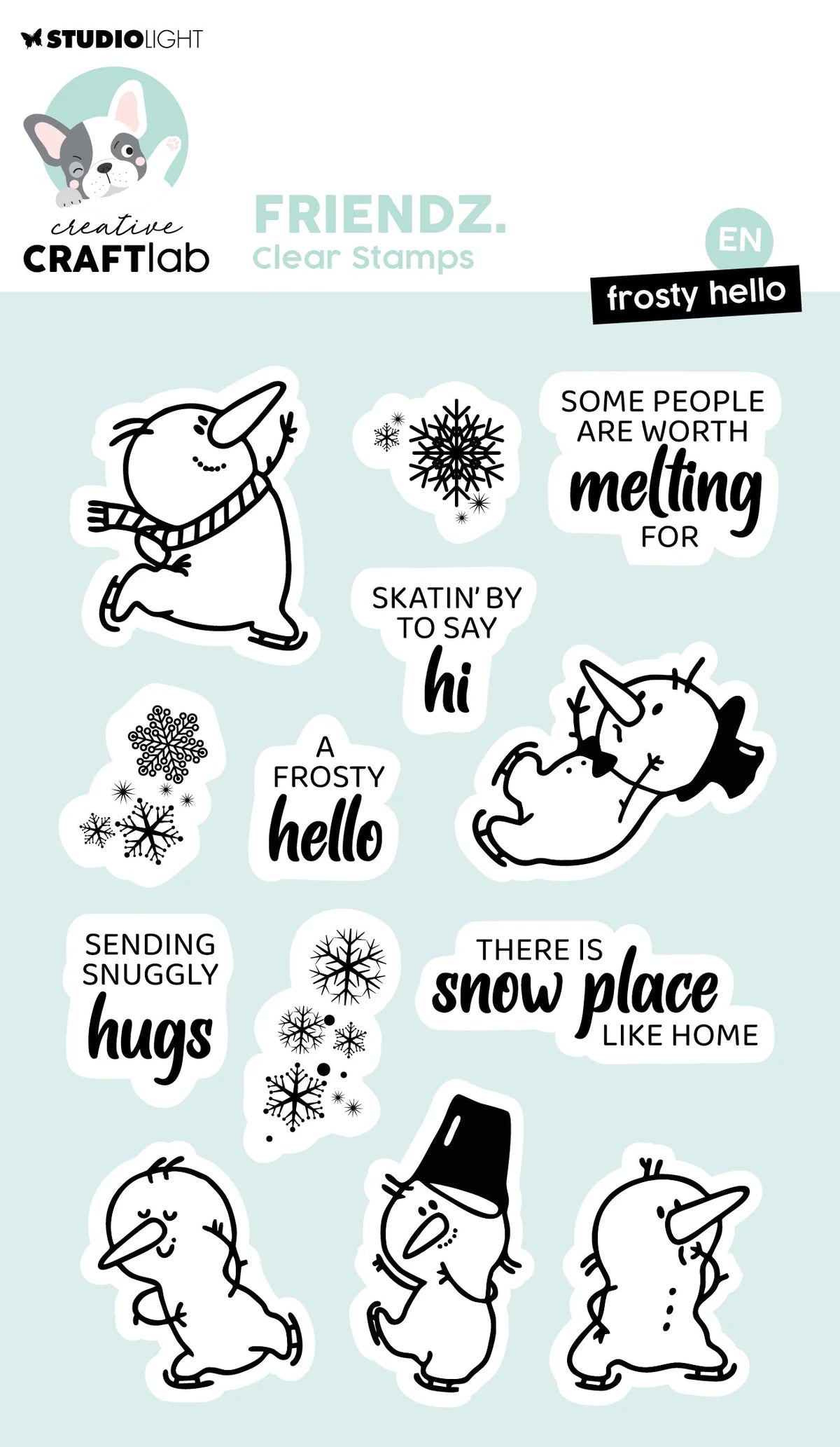 Frosty Hello Studio Light Stamps Set