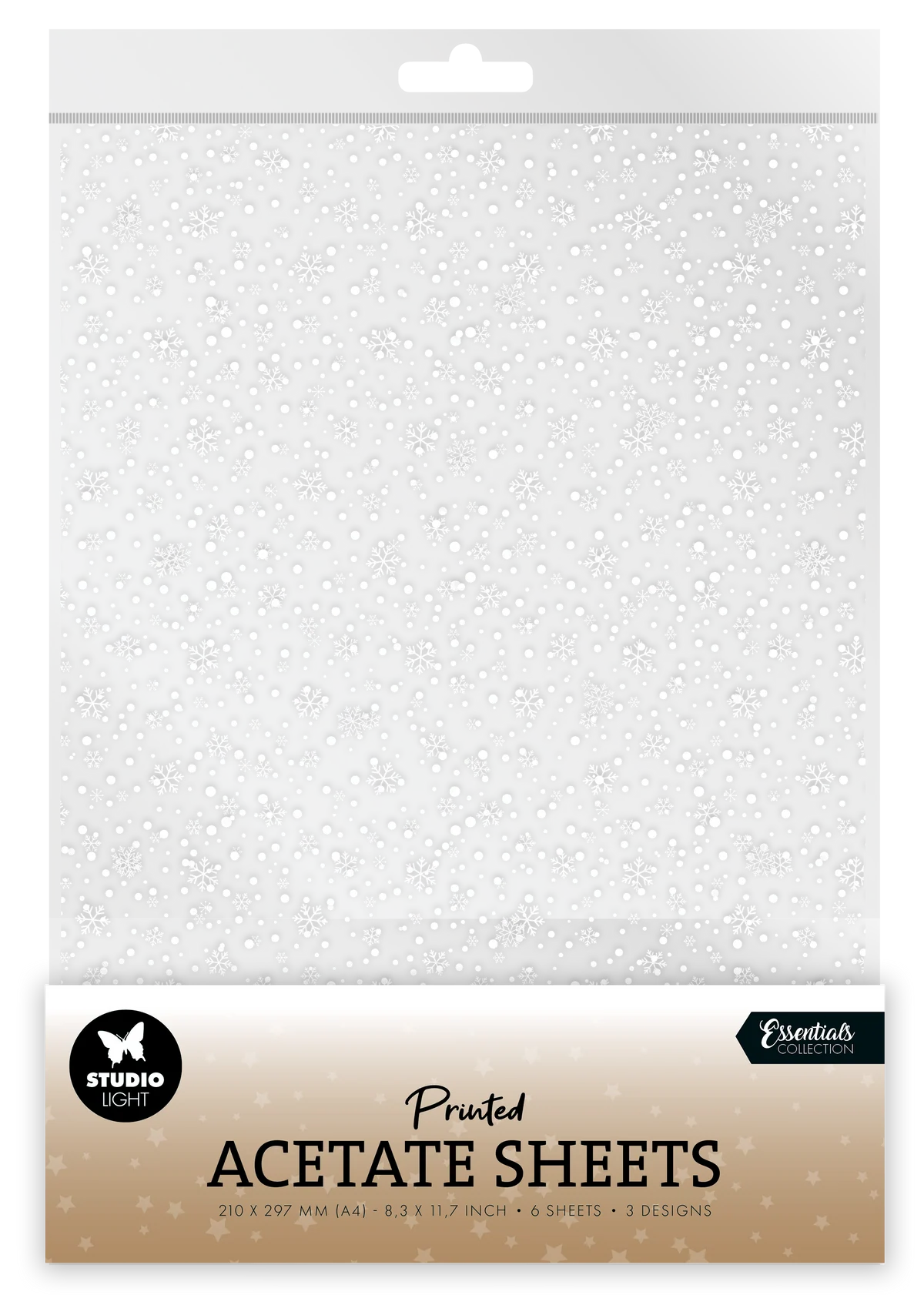 Snowflake Printed Acetate Sheets 8.3x11.7