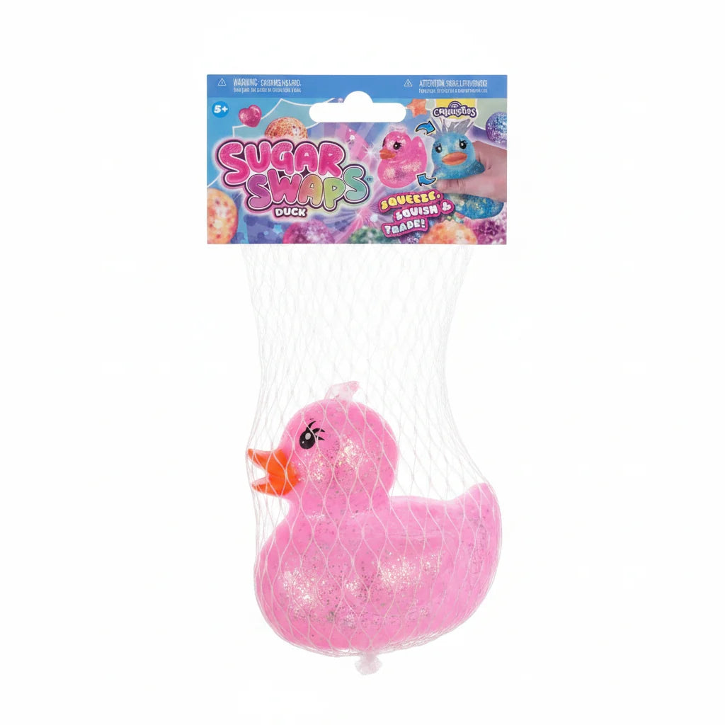 Glitter Pink Sugar Swaps Squishy Duck