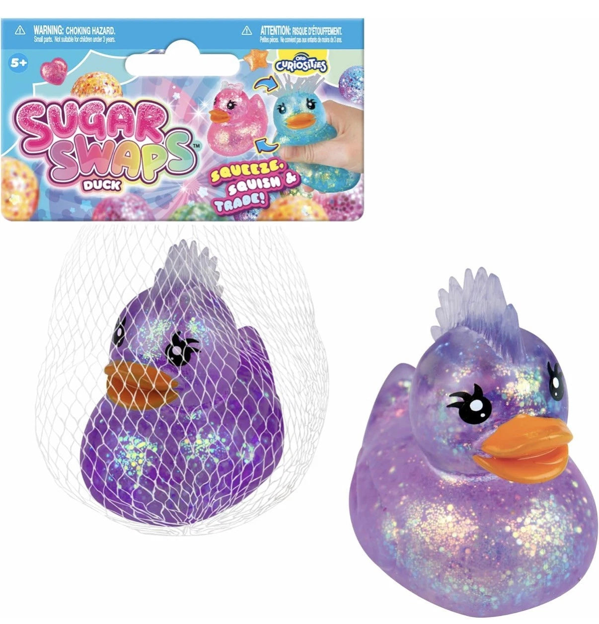 Sugar Swap Purple Glitter Squishy Duck
