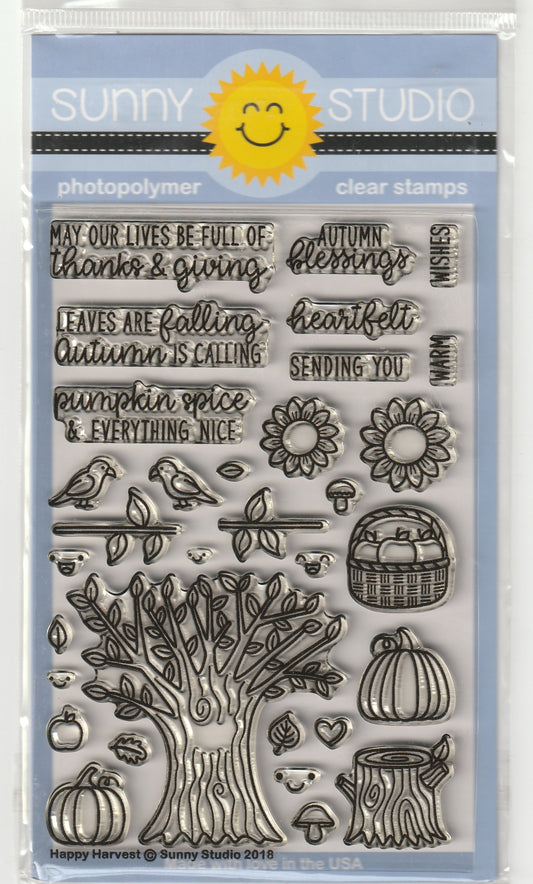 Sunny Studio Happy Harvest Stamp Set