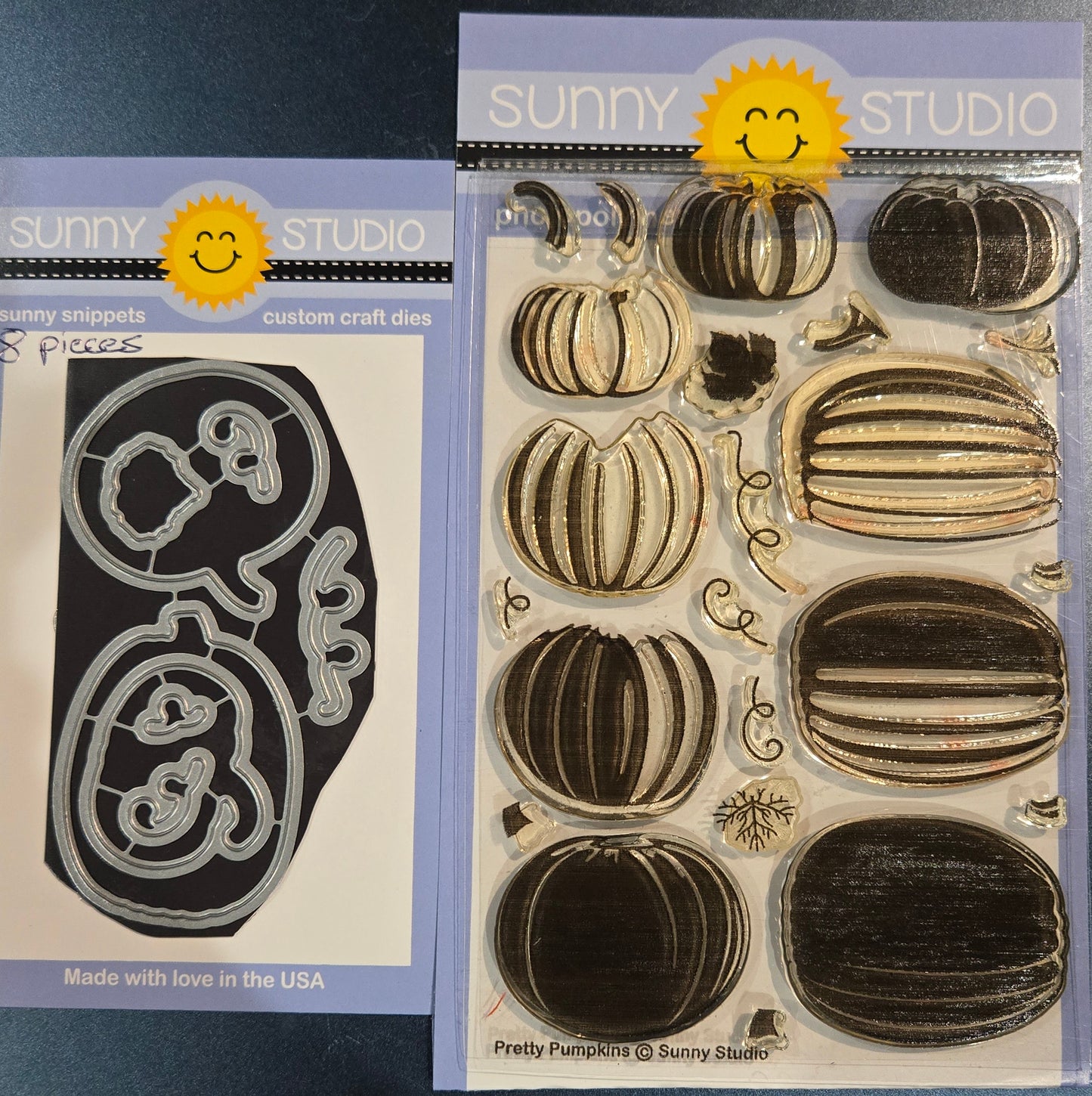 Sunny Studio Pretty Pumpkins Stamps and Dies