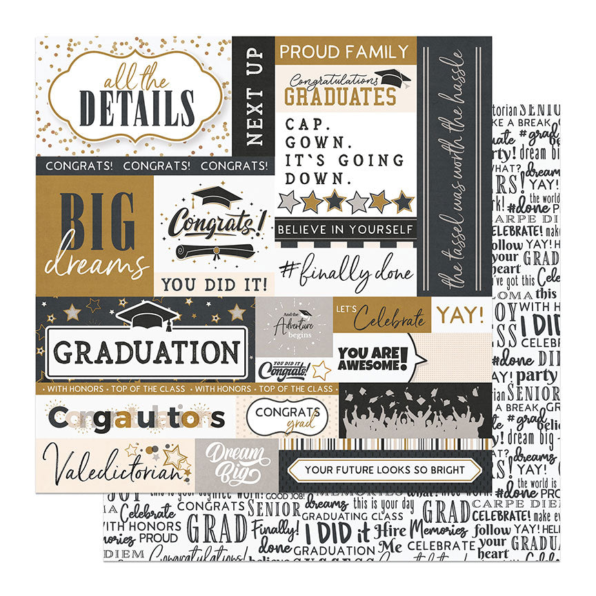 Photo Play The Graduate all the Details Scrapbook paper