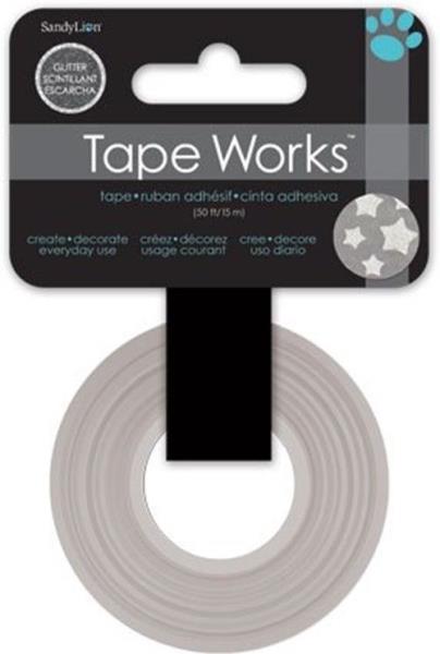 Foil Glitter Silver Star Tape by TapeWorks
