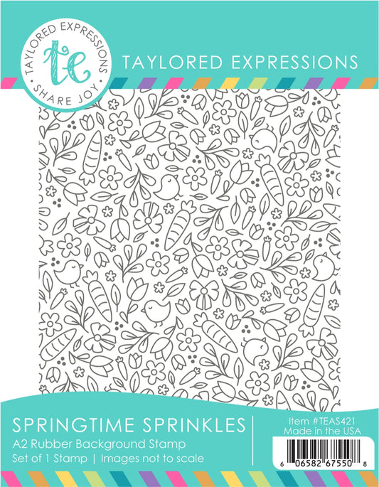 Springtime Sprinkles Background Rubber Stamp