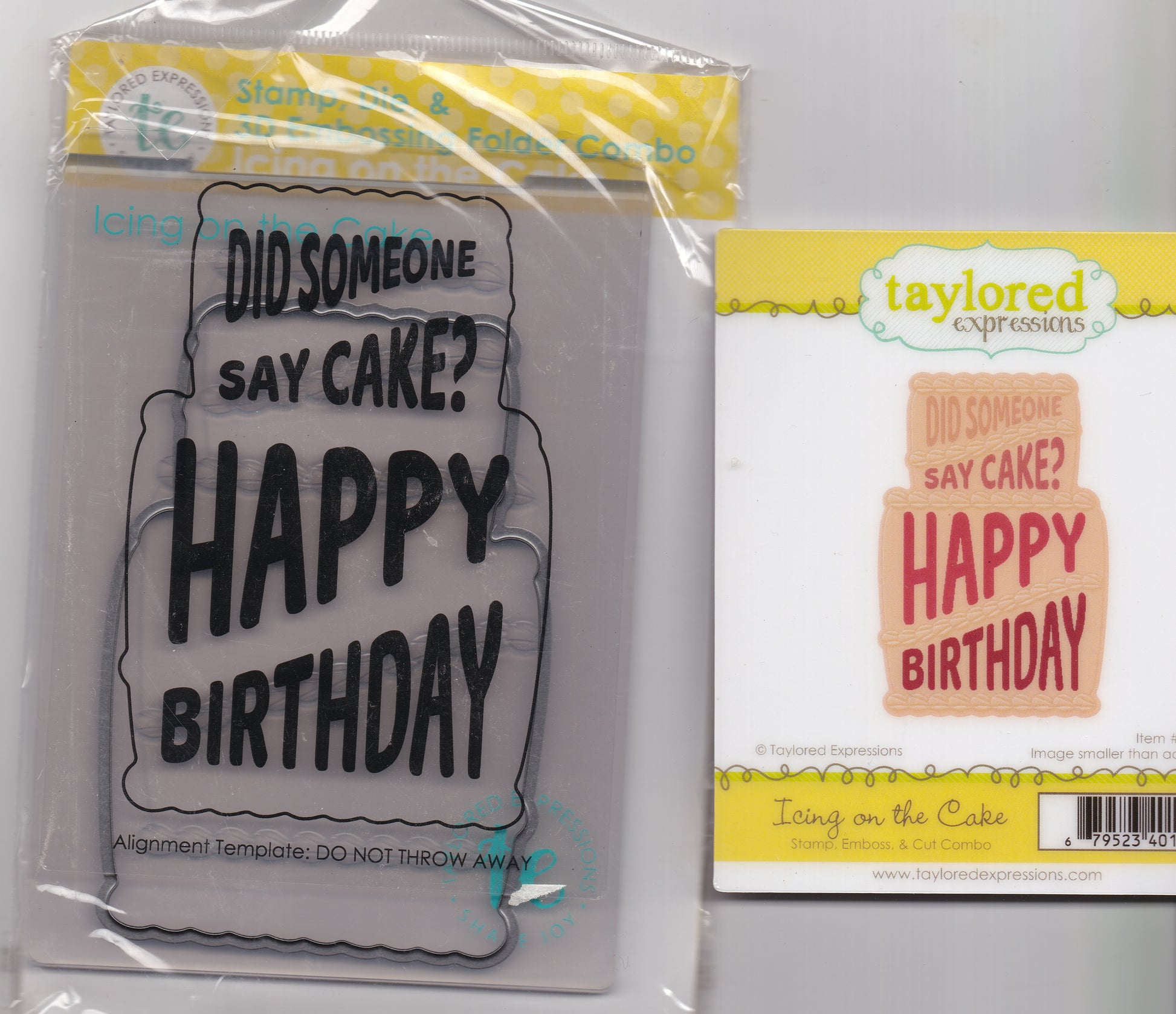 Taylored Expressions Icing on the Cake Stamp Die Embossing Folder Set