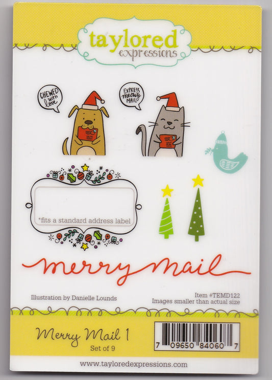 Taylored Expressions Merry Mail Cling Stamp Set