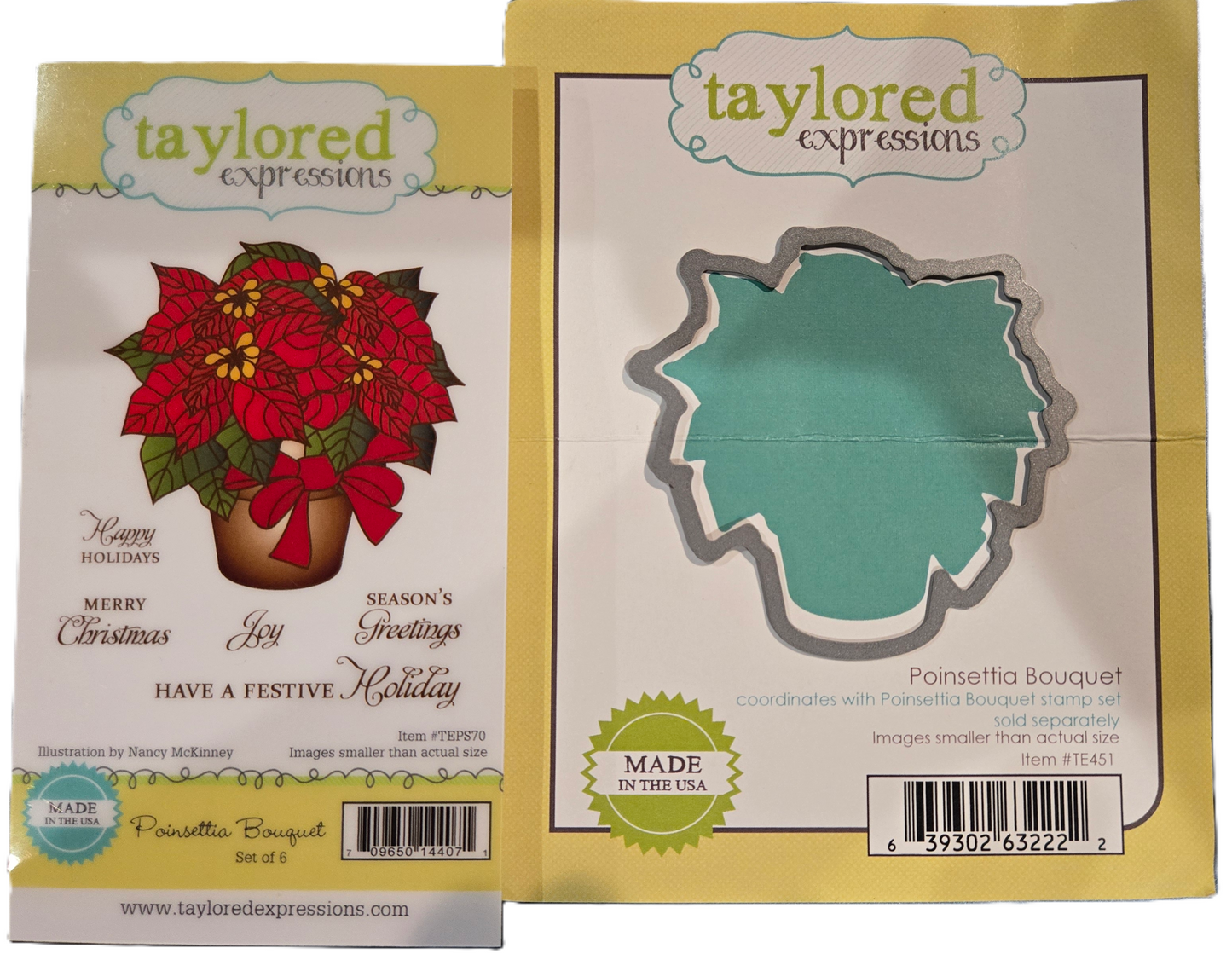 Taylored Expression Poinsettia Bouquet Stamps and Die Set