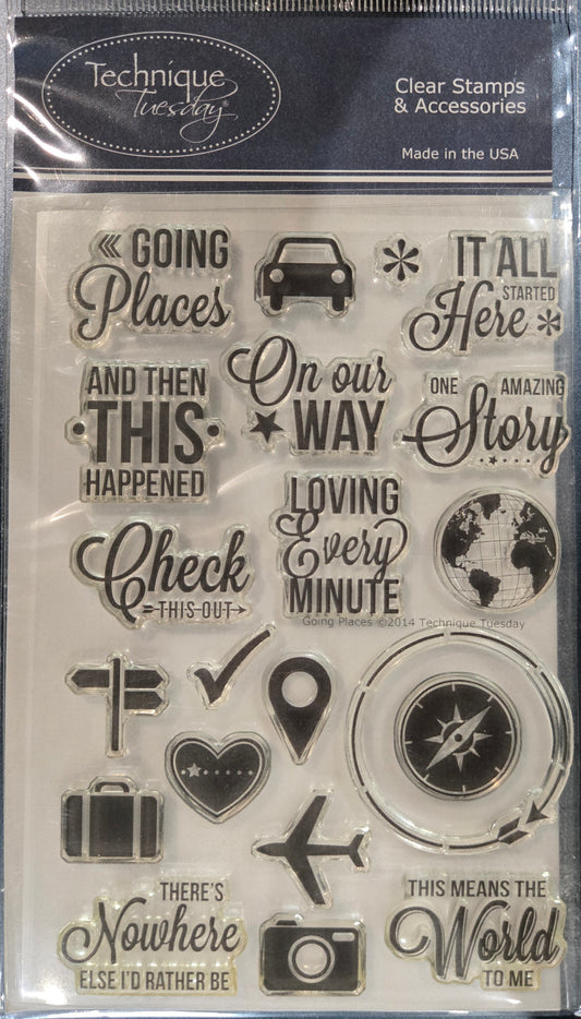 Technique Tuesday Going Places Stamp
