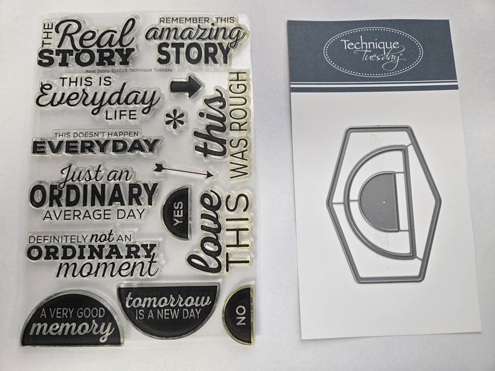 Technique Tuesday Real Story Stamps and Dies Set