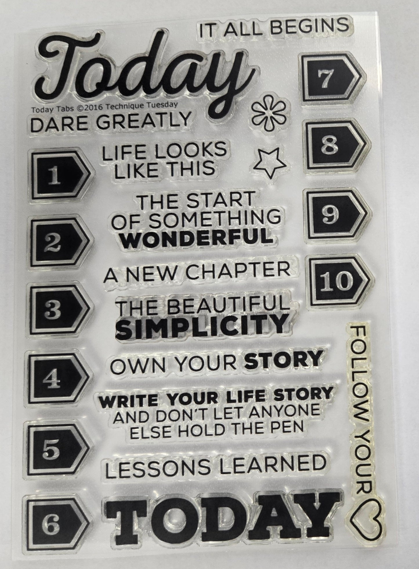 Technique Tuesday TODAY Stamp Set