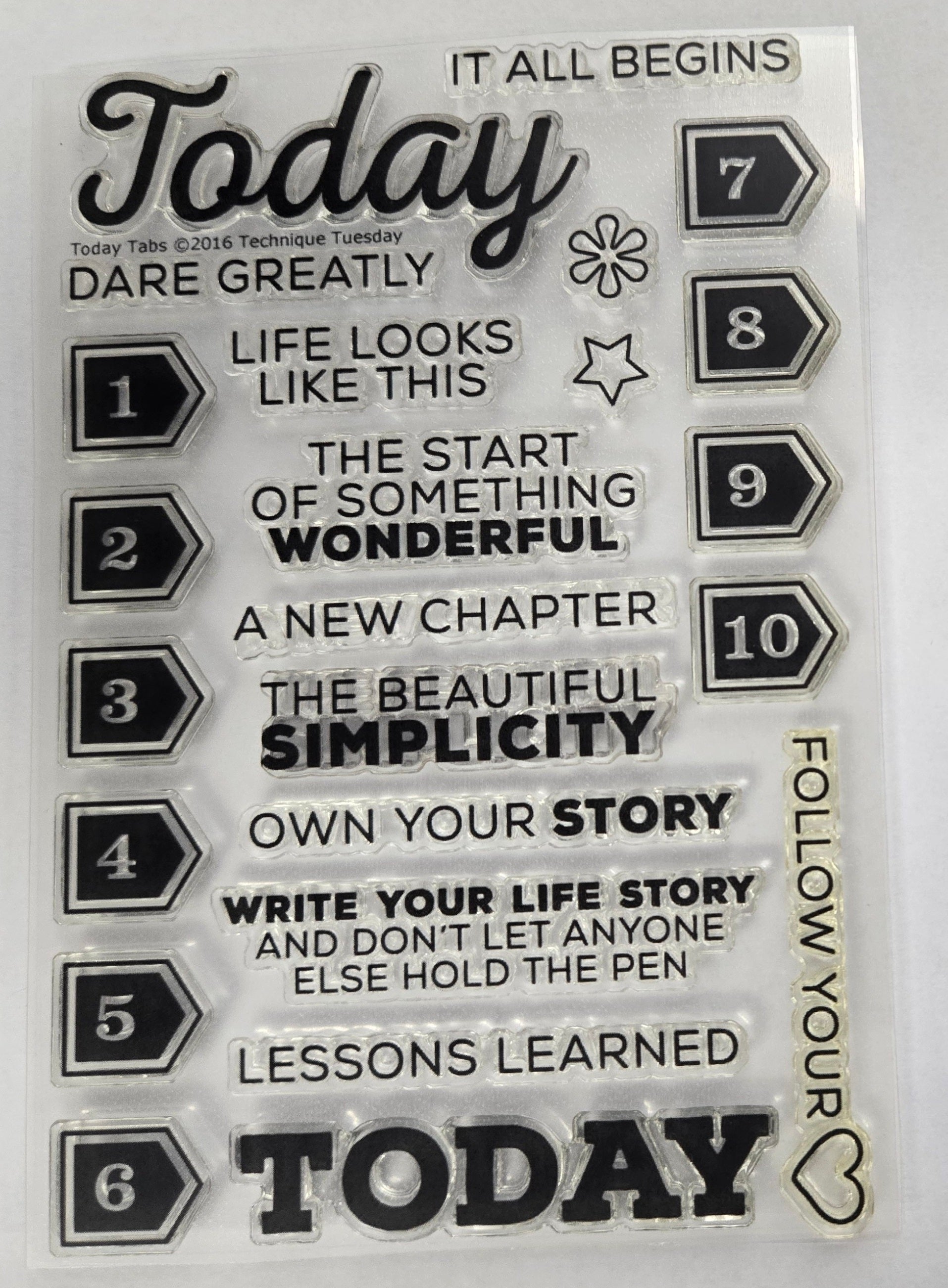 Technique Tuesday TODAY Stamp Set