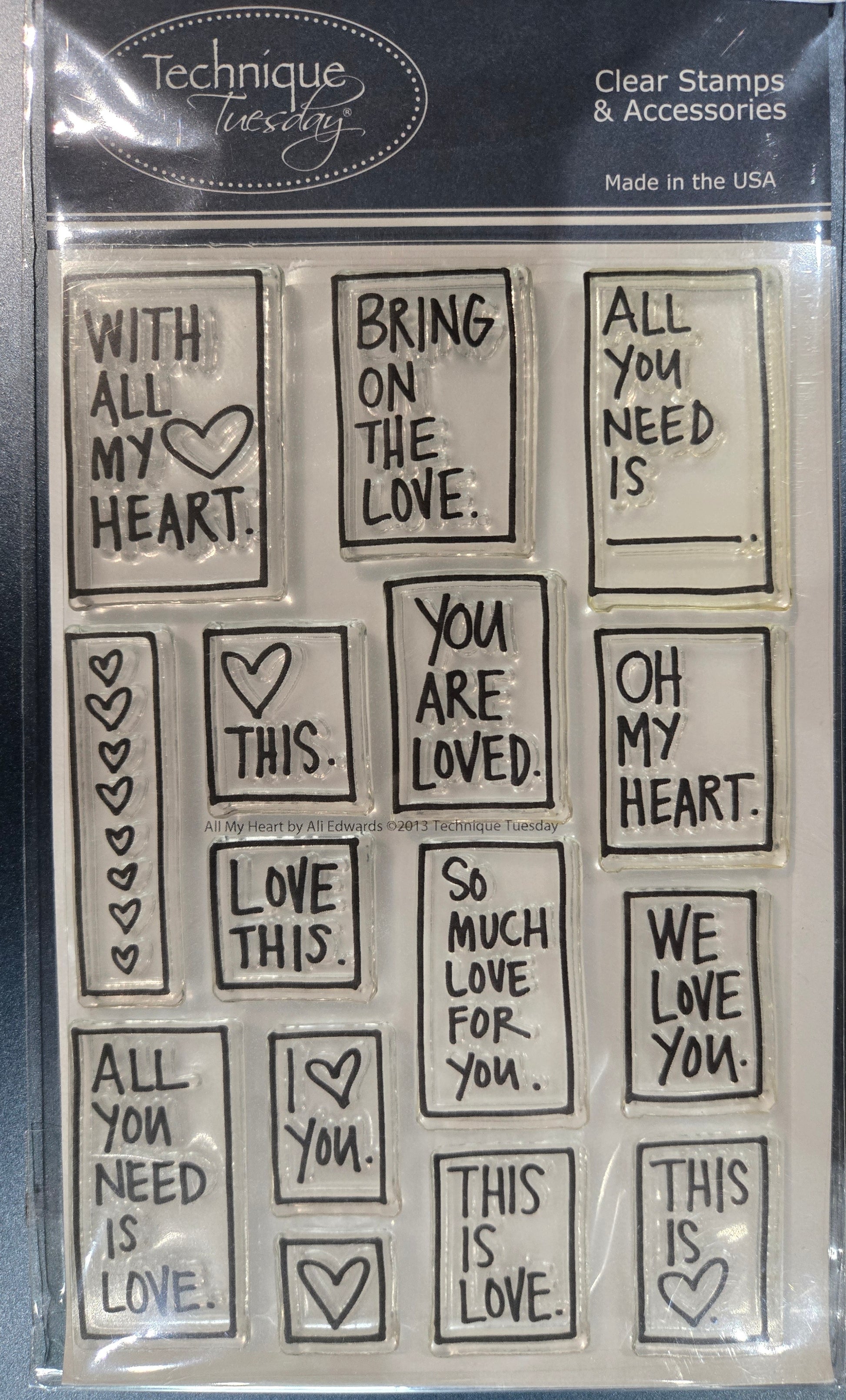 Technique Tuesday Ali Edwards All My Love Stamps