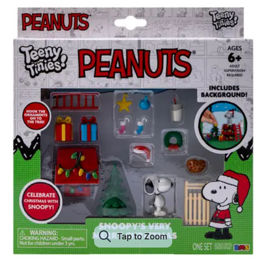 Teeny Tinies Peanuts Snoopy's Very Merry Christmas Mini Playset