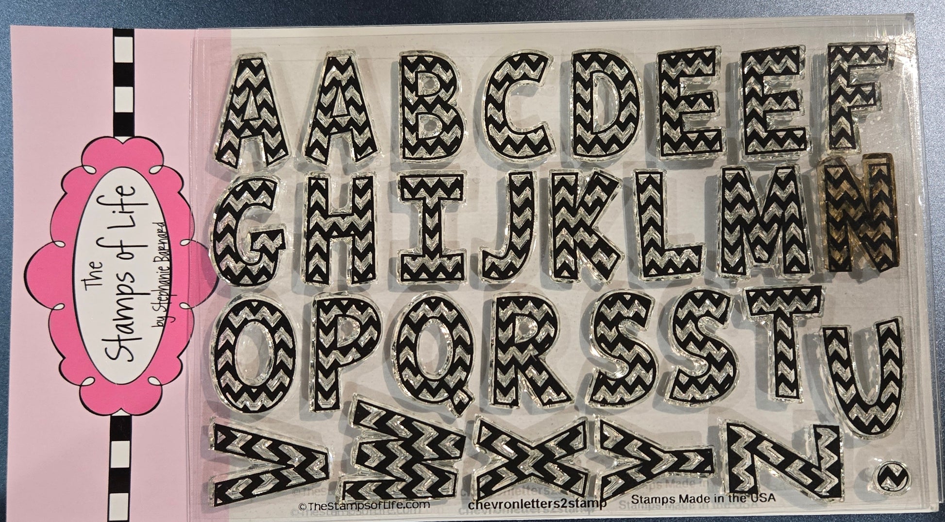 The Stamps of Life Chevron Letters Alphabet Stamp