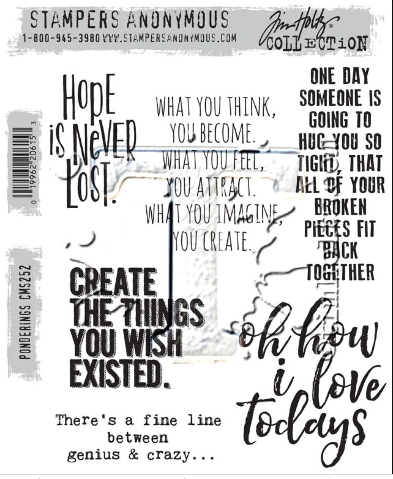 Tim Hotz Ponderings Rubber Stamp Set