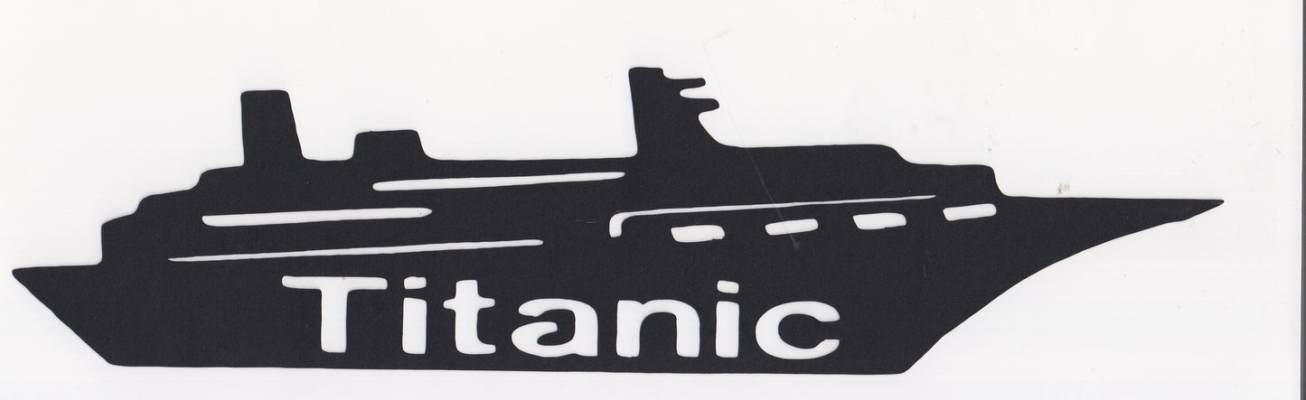 Titanic Die Cut Title