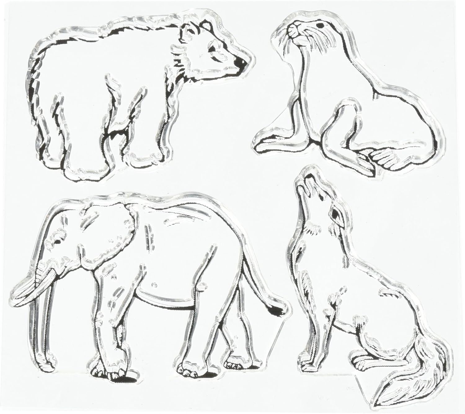 Zoo Animals Stamps by Two Paper Divas