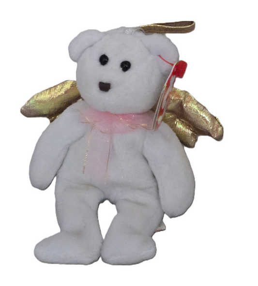 Ty Jingle Beanies Halo II Angel Bear Plush