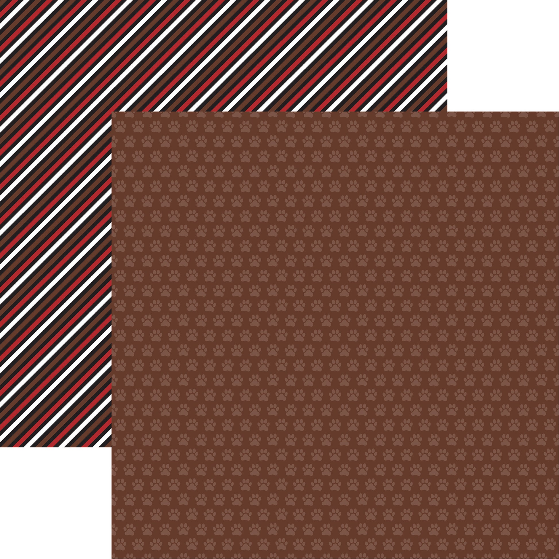Reminisce Unleashed Paw Prints Scrapbook Paper