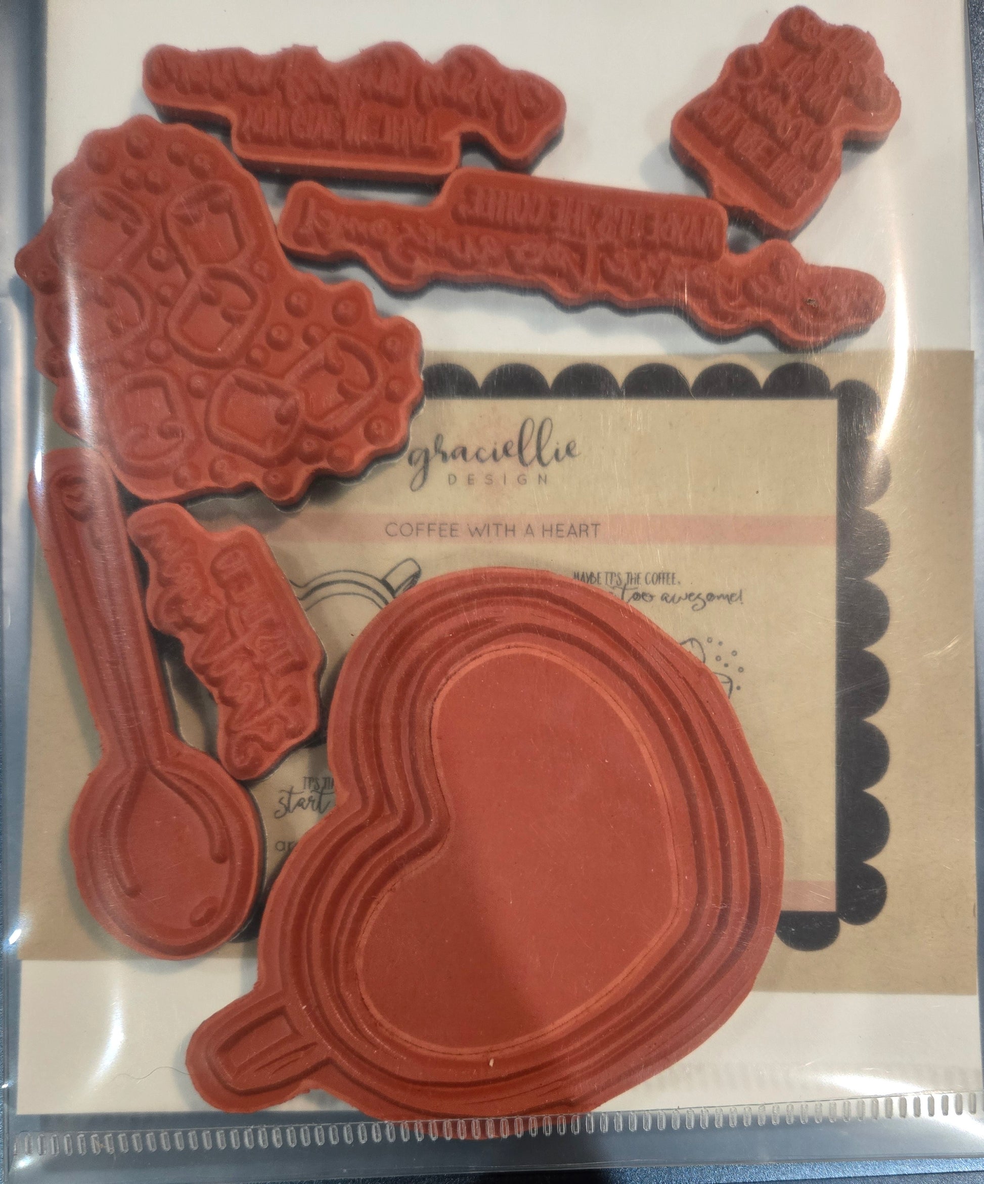 Unity Stamps - Coffee with a Heart Rubber Stamp