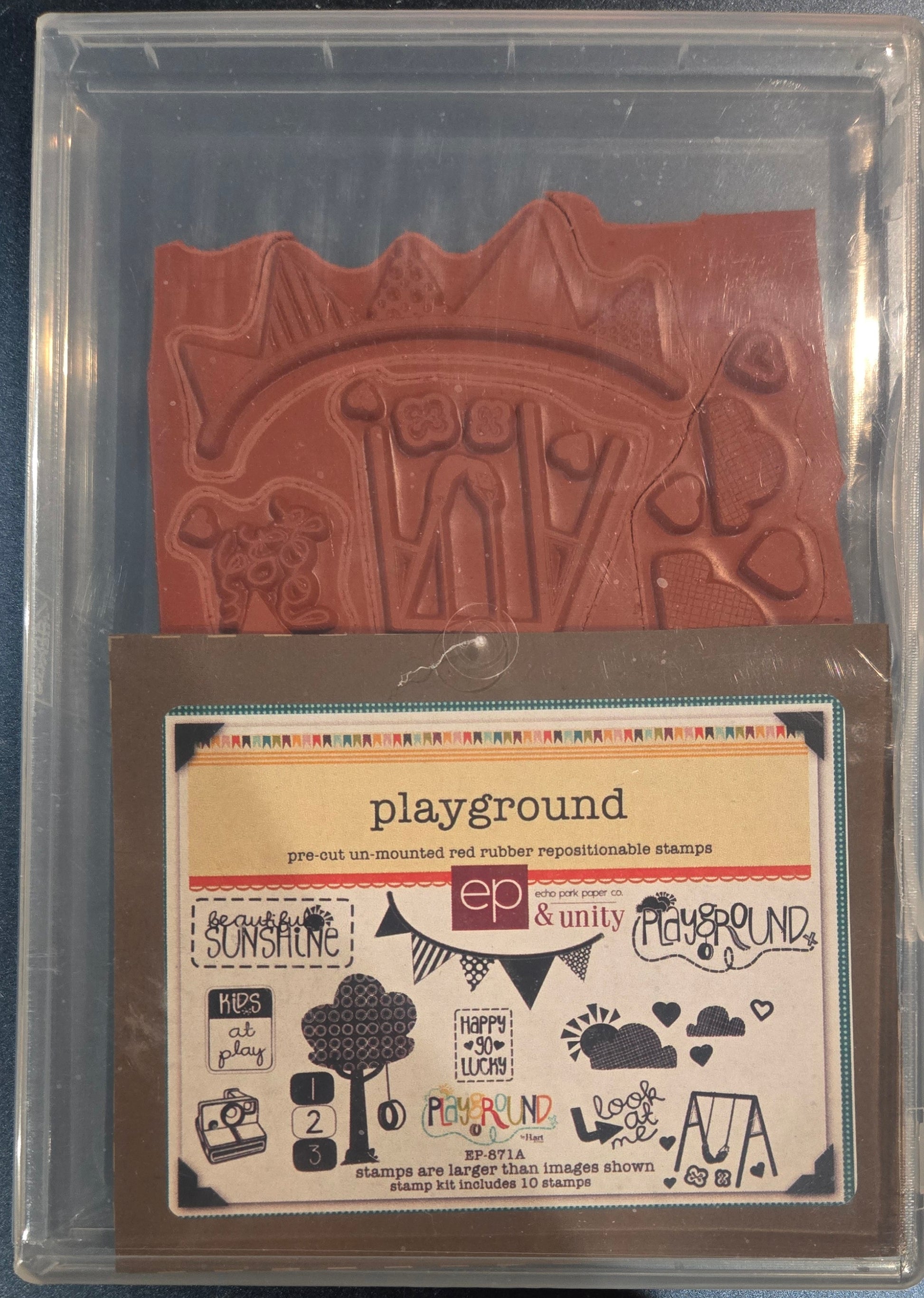Echo Park Unity Stamps - Playground Rubber Stamp