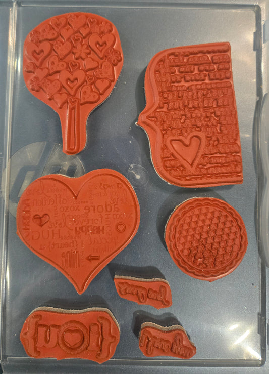 Love Grows Rubber Unity Stamp Set (Used)