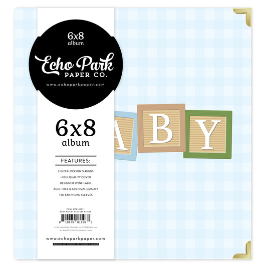 Winnie the Pooh Baby Blocks Blue 6X8 Album