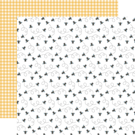 Sweet Honey Bees - Classic Pooh - 12x12 Scrapbook Paper