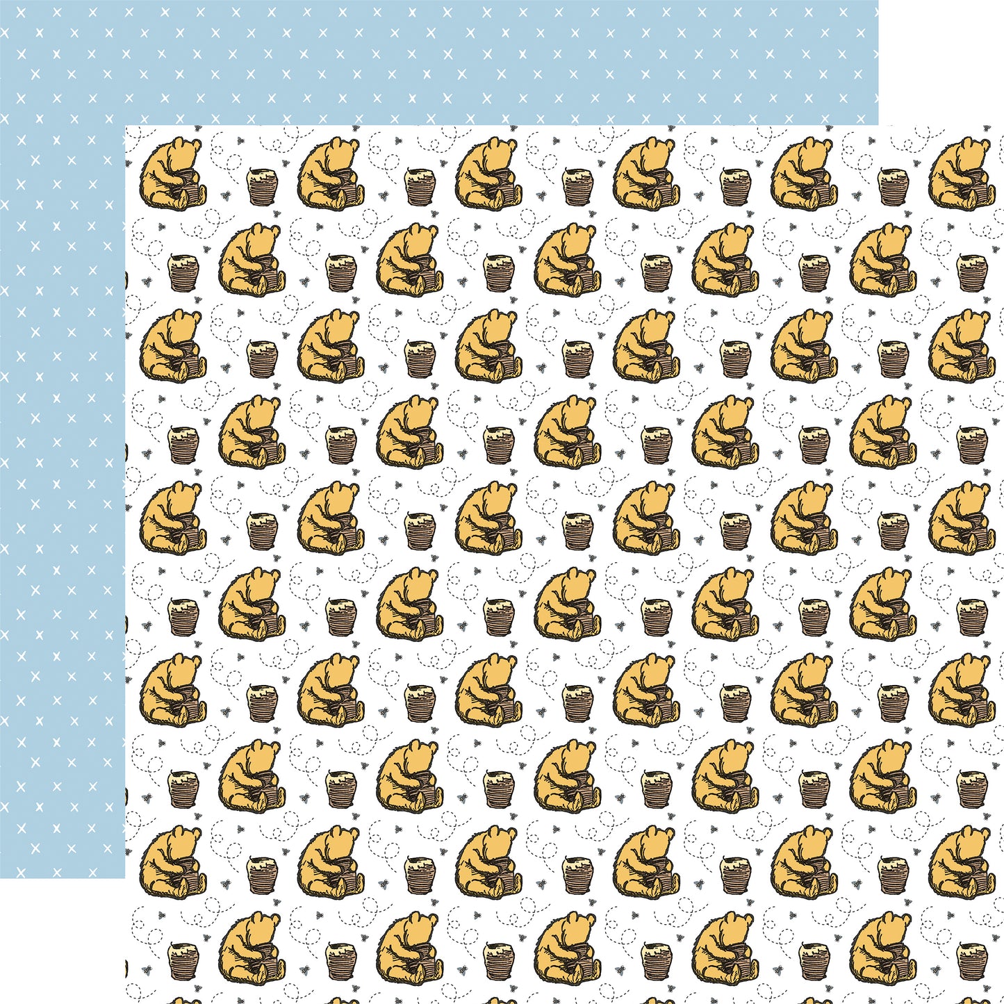 Honey and Pooh Bear - Winnie the Pooh - 12x12 Scrapbook Paper
