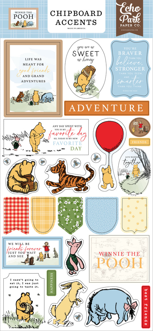 Winnie the Pooh Chipboard Accents