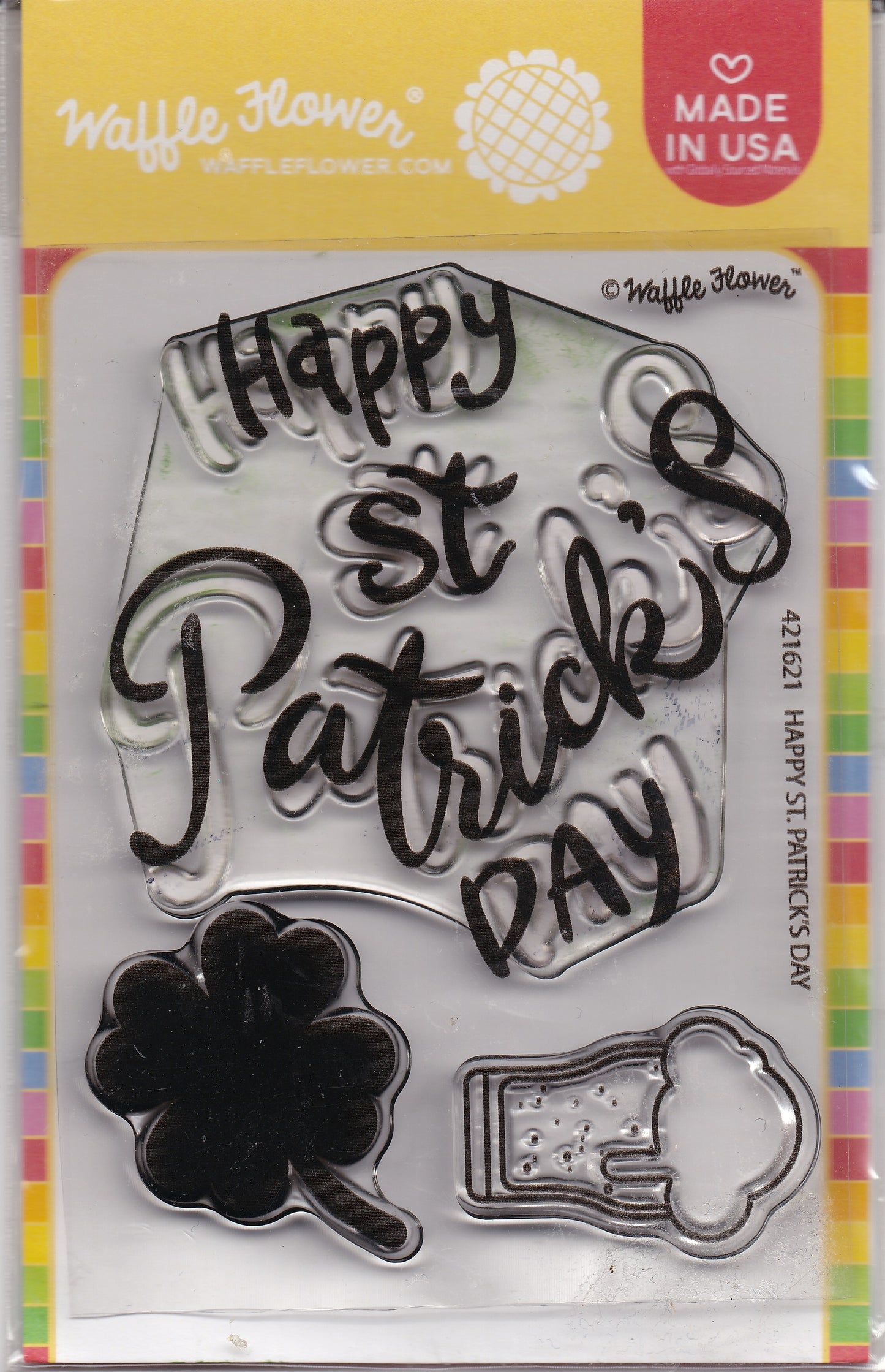 Waffle Flower Happy St Patricks Day Stamp