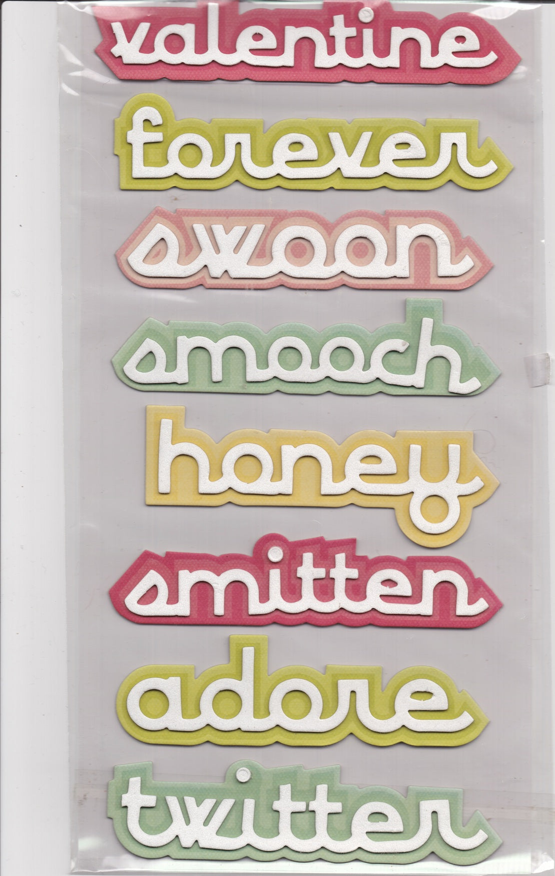 We R Memory Keepers Valentine Chipboard Words