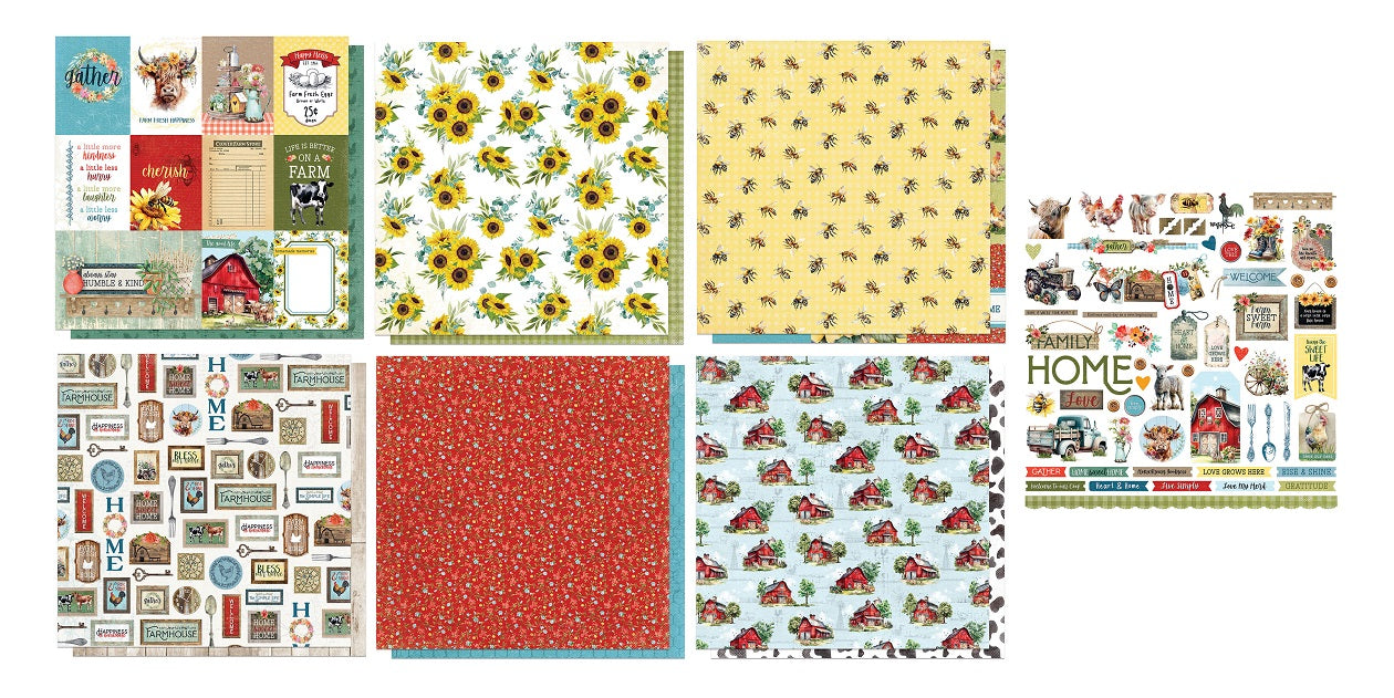 Willow Creek Farms Scrapbook Papers and Stickers Set