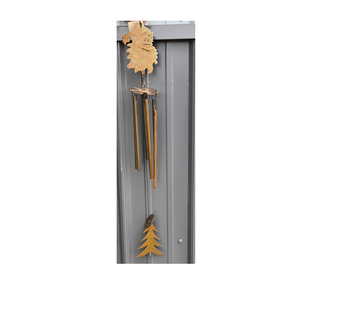 Santa Clause Rustic Metal Wind Chime