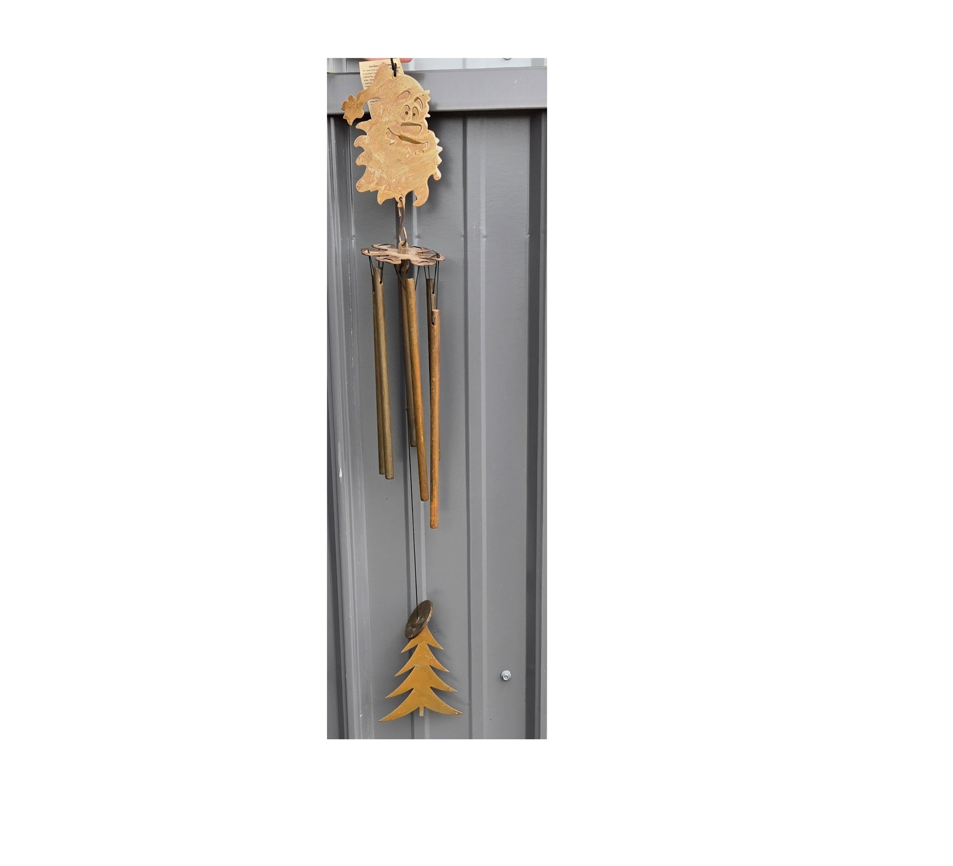 Santa Clause Rustic Metal Wind Chime