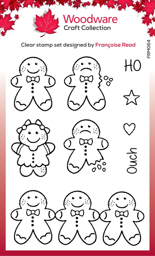 Woodware Tiny Gingerbread Men Stamp